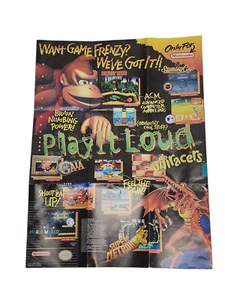 Poster pieghevole 2 lati Nintendo Play It Loud Starfox P-GP-SNS-USA-4 14" x 12" - Foto 1 di 5