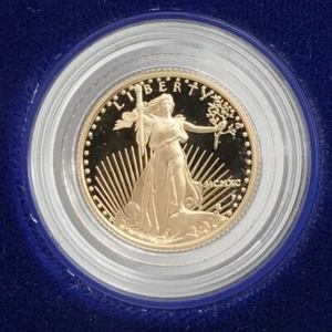 1990 P American Eagle 1/10 Oz. Gold $5 Coin OGP COA - Picture 1 of 11