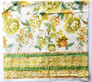 Vintage Gabrielle Cie Französisch Land Baumwollstoff Gold Blumen - 3,2 Yards - Bild 1 von 4