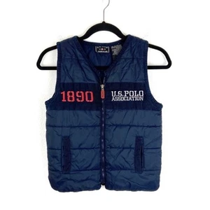 1890 US Polo Association Child Size Puffer Vest Kids Size 7 Navy - Picture 1 of 5