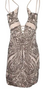 Windsor Women's Sequined Cocktail Dress with Strappy Back Size XS - Picture 1 of 13