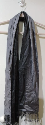 коллекция восемнадцать черный и серый омбре модный шарф с бахромой - Изображение 1 из 4