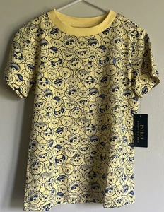 NWT POLO RALPH LAUREN Classics Yellow Blue Bear NEW Shirt Top Size 6 Pony Horse - Picture 1 of 5