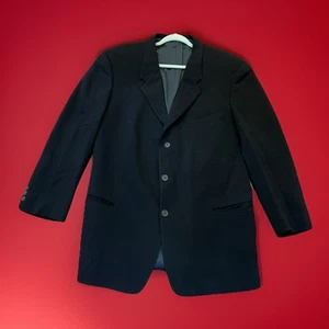 Blazer Abrigo Deportivo De Colección RARO Giorgio Armani 46L Seersucker Negro 3 Botones - Imagen 1 de 17