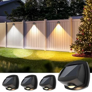 Solar Fence Lights Outdoor Waterproof IP65 Solar Wall Lights Outside Dual Col... - Picture 1 of 7