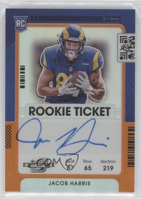 2021 Contenders Optic Ticket RPS Orange Prizm /50 Jacob Harris Rookie Auto RC - Image 1 of 2