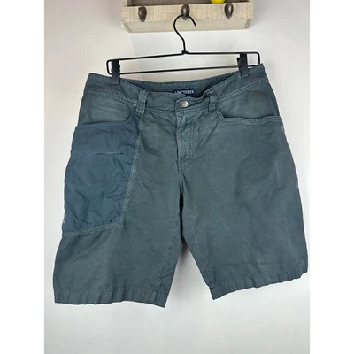 Shorts de caminhada técnico Arc Teryx masculino tamanho 34 verde carga ao ar livre - Imagem 1 de 4