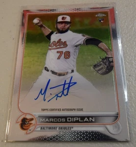 2022 Topps Chrome Rookie Auto Marcos Diplan #RA-MD Auto RC - Picture 1 of 2
