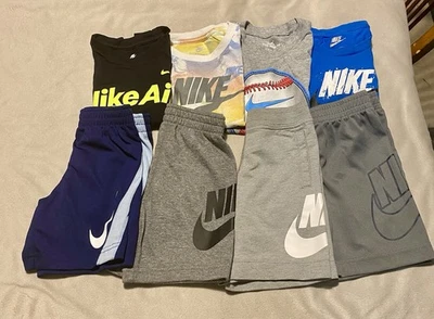 Boys Size 4 NIKE Shorts & Shirts  4 Each. EUC - Image 1 of 4