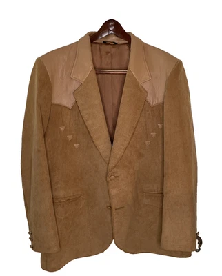 Pioneer Wear Men’s Corduroy Southwestern Sz 46R Sport Coat Grandpacore - Image 1 of 4