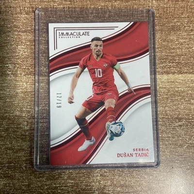 Panini 2023-2024 Dusan Tadic Immaculate Collection Serbia 12/19 - Image 1 of 3