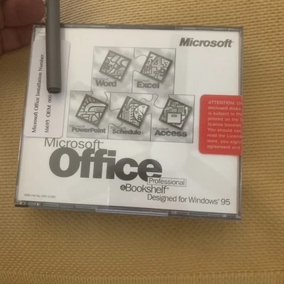 Microsoft Office Professional & Bookshelf Designed for Windows 95  w/CD Key  - Image 1 of 4
