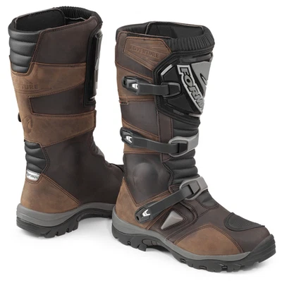 Botas moto | Forma ADVENTURE marrón seco negro impermeable SIN CAJA adv dual Foto 1 de 4