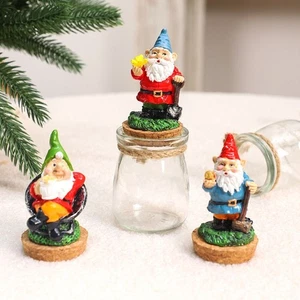 Resin Dwarf Elf Candy Can Cute Snack Jar Crafts Storage Bottle Thanksgiving - Picture 1 of 10