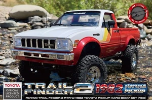 RC4WD Z-RTR0070 Red Trail Finder 2 RTR w/1982 Toyota Pickup Hard Body Set - Picture 1 of 1