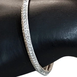 NAPIER Vintage 80s Silver Plated Rhinestone Bracelet - Picture 1 of 16