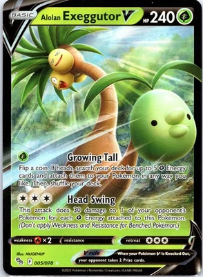 Alolan Exeggutor V 005/078 Pokémon GO Holo - Image 1 of 2