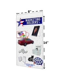 8,5" Breite x 14" Höhe Wandschild Halter Werbung Rahmen Flyer Hinweis Display mit Löchern - Bild 1 von 2