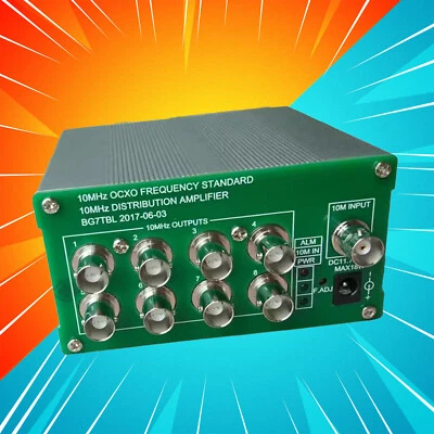 1PC 10MHz Distribution amplifier OCXO frequency standard 8 port output 10MHz - Image 1 of 4