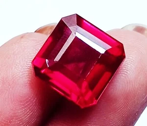 Natürlicher roter Rubin quadratische Form 6,70 ct zertifizierter loser Edelstein - Bild 1 von 6
