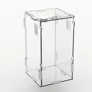 BETAZOOER Acrylic Mini Reptile Tank Habitat Transparent Terrariums with Locki... - Picture 1 of 9