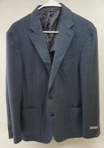 Canali Kei Men's Blue Wool Sports Coat Jacket Blazer Size 52 C EU/ 42 US 23275 - Picture 1 of 7