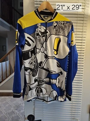 Camiseta deportiva de ciclismo de montaña gigante vintage con estampado completo manga larga L Foto 1 de 3