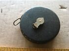 Vintage Walsco 50 Ft Cloth Reel Tape Measure ? Dark Case In Great Condition