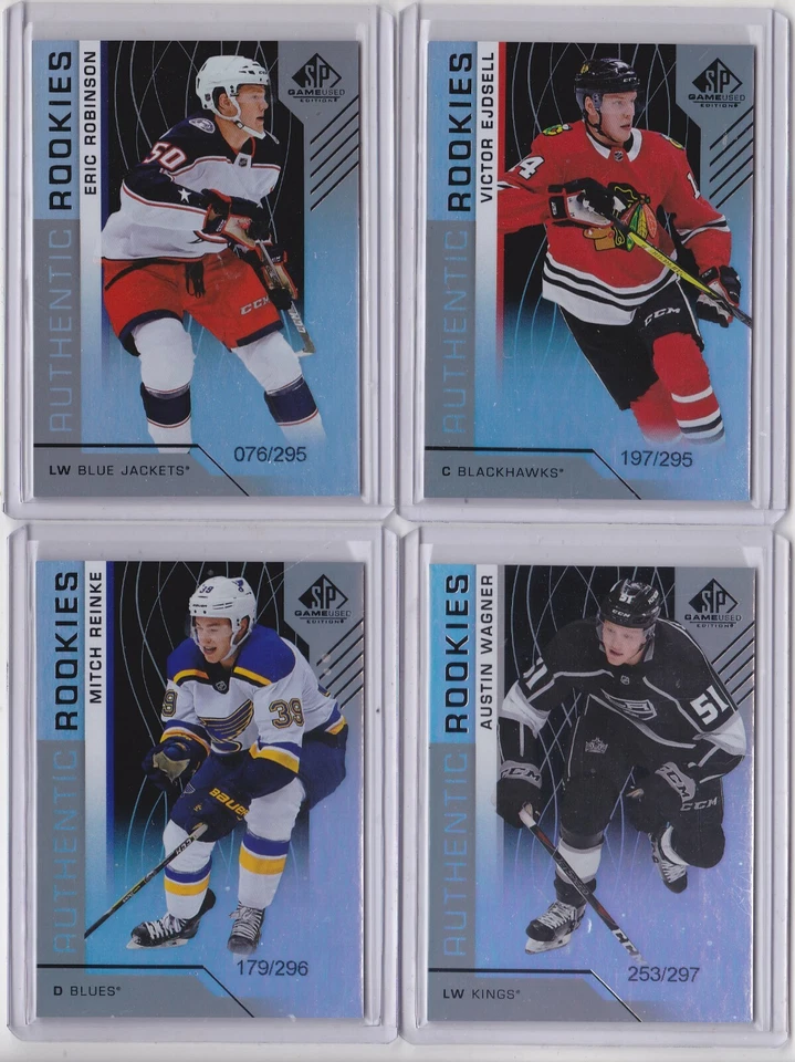 18-19 SP Game Used Eric Robinson /295 Rookie RAINBOW Blue Jackets 2018 - Image 1 of 1