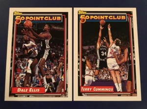 1992-1993 Topps #204 #361 DALE ELLIS & TERRY CUMMINGS Lot San Antonio Spurs - Picture 1 of 1