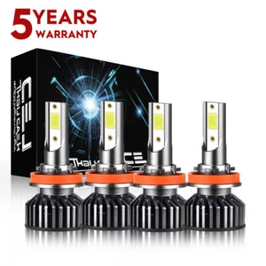 For Chevy Malibu LT LS Sedan 4-Door 2004-2012 COB LED Headlight High Low Bulbs - Picture 1 of 14