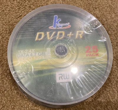 25 Pack Hypermedia DVD+R 8x 4.7GB 120 minute blank discs - New Factory Sealed - Image 1 of 4