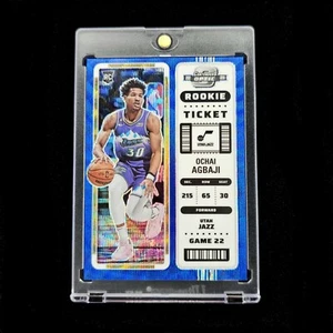 Ochai Agbaji Blue Wave 13/45 RC 2022-23 Contenders Optic Rookie Ticket Prizm #12 - Picture 1 of 3
