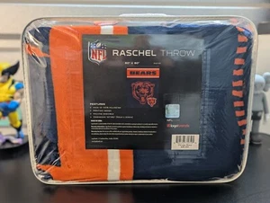 Coperta Raschel Throw 60 x 80 Chicago Bears logo marchi squadra NFL - Foto 1 di 7