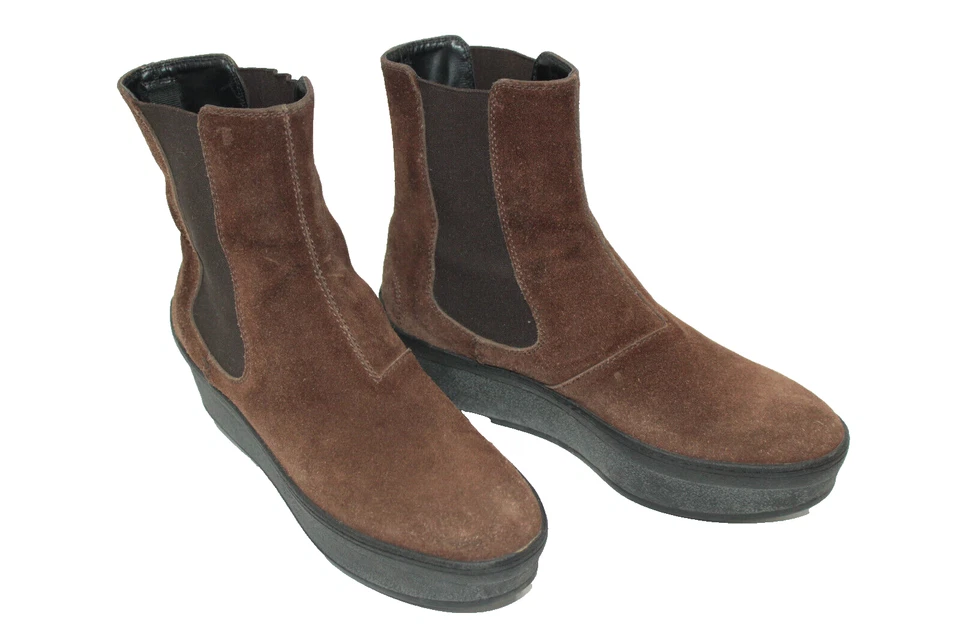 TOD'S Mujer Zapatos Botas Plataforma Talla 6 Europa 36.5 Gamuza. Made in Italy S9244 Foto 1 de 4