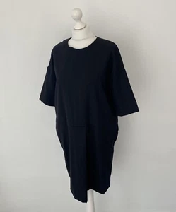 Cos Tunic Dress Black Wool Blend Back Zip Size 38 EU / 10 UK Women’s - Picture 1 of 13