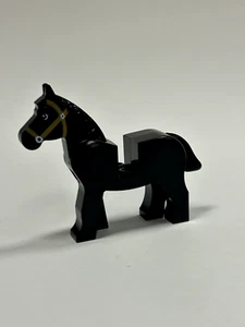 Lego Black Horse With Small Pupil Horse Animal Castle Knights Farm 4493c01pb02 - Picture 1 of 1