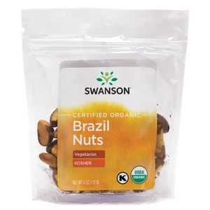 Swanson Certified Organic Brazil Nuts - Unsalted, Raw, Whole 6 oz Package - Picture 1 of 6