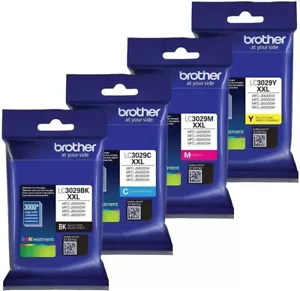 Genuine Brother LC 3029 High Yield Ink Cartridge LC3029BKS LC30293PKS LC30294PK - Picture 1 of 28