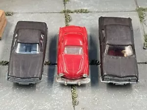 Red Anguplas Karmann Ghia & 2 Wiking Hand Painted Opel and Mercedes (AS IS) - Picture 1 of 13