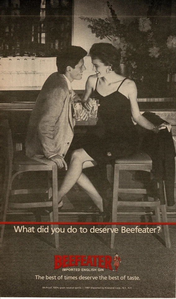 Anuncio impreso vintage de ginebra Beefeater 1987  Foto 1 de 1