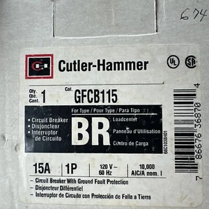 Cutler Hammer GFCB115 15 Amp 1 Pole Circuit Breaker - Picture 1 of 1