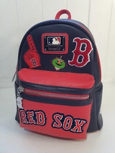 LOUNGEFLY MLB Boston Red Sox Patches Mini Backpack New With Tags Baseball Bag - Picture 1 of 20