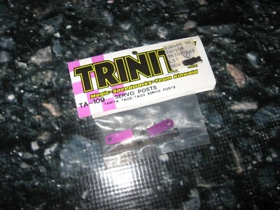 Vintage RC Trinity Tamiya TA02 TA03 Series Servo Post Set Aluminum Purple TA 109 - Image 1 of 3
