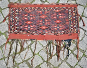 Fabulous Antique Collectors Item Tribal Yomud Sumak Kilim Rolling Pin Bag Rug - Picture 1 of 11