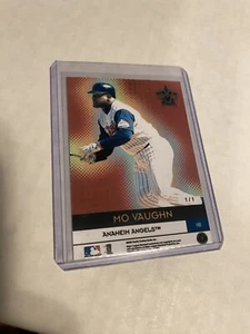 RARE 2000 Pacific Vanguard Mo Vaughn Vinyl Proof True 1/1 Angels Cloth Back - Picture 1 of 3