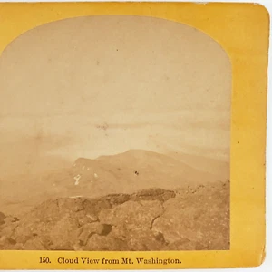 Mount Washington Clouds Stereoview c1885 White Mountains New Hampshire Karte D703 - Bild 1 von 7