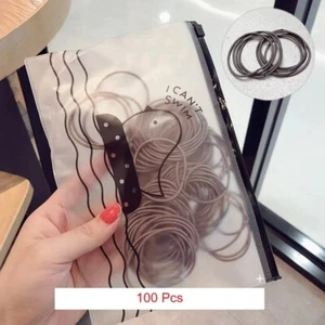 100 Stck. Mädchen Kleinkind Kind elastisch braun Haare Bommelband Fliege Clip Krawatte Zubehör - Bild 1 von 7