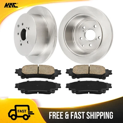 For Lexus RX350 RX450h Toyota Highlander Rear Disc Rotors Ceramic Brake Pads - Image 1 of 4