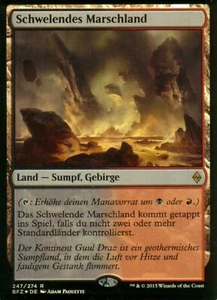 FOIL  Schwelendes Marschland / Smoldering Marsh  - BATTLE -  deutsch  (n-mint +) - Picture 1 of 1